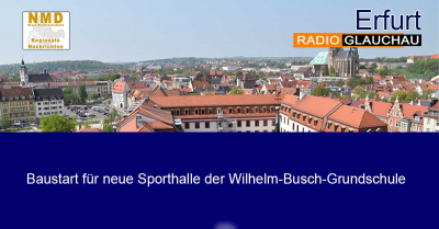 Erfurt - Baustart für neue Sporthalle der Wilhelm-Busch-Grundschule