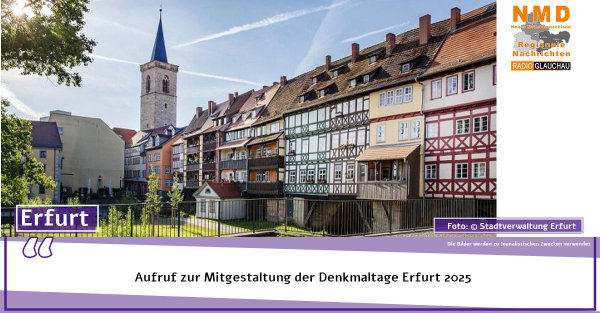 Erfurt - Aufruf zur Mitgestaltung der Denkmaltage Erfurt 2025