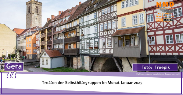 Gera - Treffen der Selbsthilfegruppen im Monat Januar 2025