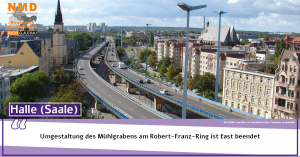 Halle(Saale) - Umgestaltung des Mühlgrabens am Robert-Franz-Ring ist fast beendet