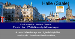 Halle (Saale) – Stadt erweitert Online-Dienste: Einfahrt ins HFC-Gelände digital beantragen