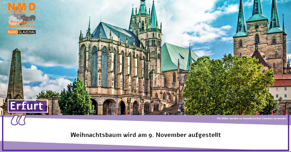 Erfurt -  Weihnachtsbaum wird am 9. November aufgestellt