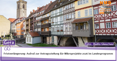 Gera - Fristverlängerung: Aufruf zur Antragsstellung für Mikroprojekte 2026 im Landesprogramm